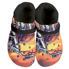 Load image into Gallery viewer, Mc#1 Men&#39;s Classic Clogs with Fleece motorcycle print
