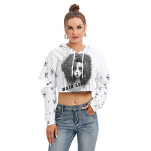 Load image into Gallery viewer, All-Over Print Women&#39;s Heavy Fleece Hoodie With Hollow Out Sleeve hair, life  print
