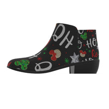 Load image into Gallery viewer, Women&#39;s Fashion Boots 357 Christmas, ho ho ho  print
