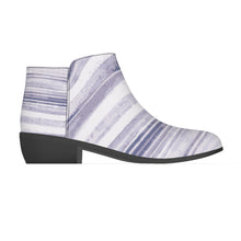 Load image into Gallery viewer, Women&#39;s Fashion Boots 134 purple, striped print
