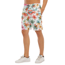 Load image into Gallery viewer, All-Over Print Men&#39;s Beach Shorts With Elastic Waist summer vibes palms
