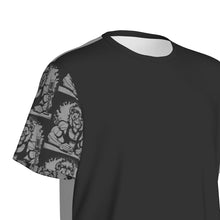 Load image into Gallery viewer, All-Over Print Men&#39;s O-Neck Sports T-Shirt grey and black Leo print
