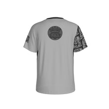 Load image into Gallery viewer, All-Over Print Men&#39;s O-Neck Sports T-Shirt grey and black Leo print
