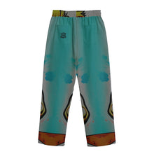 Load image into Gallery viewer, All-Over Print Unisex Straight Casual Pants | 245GSM Cotton Leo 2 teal print
