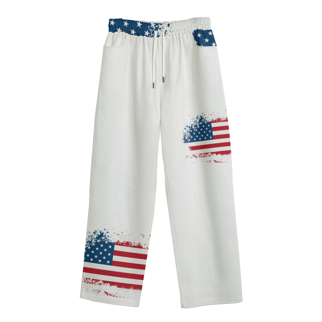 All-Over Print Unisex Straight Casual Pants | 245GSM  C otton Jaxs n crown usa print