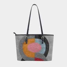 Load image into Gallery viewer, Women&#39;s Tote Bag | PU 331 silver abstract
