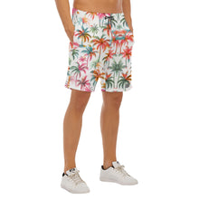 Load image into Gallery viewer, All-Over Print Men&#39;s Beach Shorts With Elastic Waist summer vibes palms
