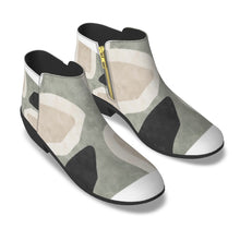 Load image into Gallery viewer, Women&#39;s Fashion Boots 121 beige with olive abstract print
