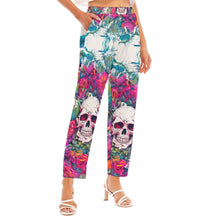 Load image into Gallery viewer, All-Over Print Women&#39;s Loose Straight-leg Pants summer vibes skull print
