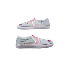 Load image into Gallery viewer, Women&#39;s Slip On Sneakers  249 pink rose, print
