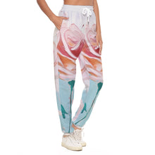 Load image into Gallery viewer, All-Over Print Women&#39;s Casual Pants 253 rose, print
