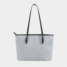 Load image into Gallery viewer, Women&#39;s Tote Bag | PU 320 white and silver print
