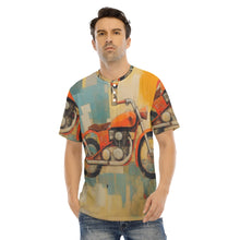 Load image into Gallery viewer, Men&#39;s Short Sleeve T-shirt With Button Closure #y201
