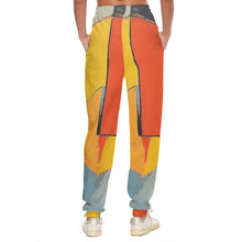 Load image into Gallery viewer, All-Over Print Women&#39;s Casual Pants 251 orange, yellow, abstract, print
