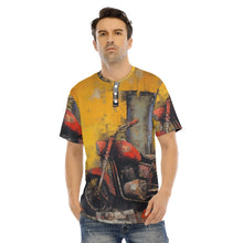 Load image into Gallery viewer, Men&#39;s Short Sleeve T-shirt With Button Closure #y207
