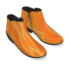 Load image into Gallery viewer, Women&#39;s Fashion Boots 338 Yellow abstract pattern
