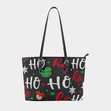 Load image into Gallery viewer, Women&#39;s Tote Bag | PU 318 ho ho ho Christmas print
