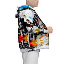 Load image into Gallery viewer, Moto 1 Jaxs All-Over Print Men&#39;s Sherpa Fleece Zip Up Hoodie225 motorcycle print
