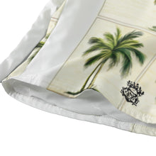 Load image into Gallery viewer, All-Over Print Men‘s Beach Shorts With Lining summer vibes green palm trees print
