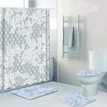 Load image into Gallery viewer, Four-piece Bathroom B20 pastel green floral print
