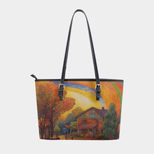 Load image into Gallery viewer, Women&#39;s Tote Bag | PU 313 barn landscape print
