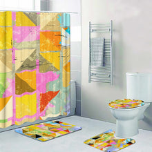 Load image into Gallery viewer, Four-piece Bathroom B19 vivid, color, squares, print
