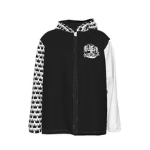 Load image into Gallery viewer, All-Over Print Men&#39;s Hooded Zipper Windproof Jacket SWOLE PRINT
