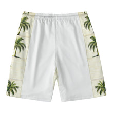 Load image into Gallery viewer, All-Over Print Men‘s Beach Shorts With Lining summer vibes green palm trees print
