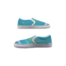 Load image into Gallery viewer, Women&#39;s Slip On Sneakers 84 blue abstract, print
