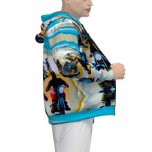 Load image into Gallery viewer, Moto 2 Jaxs All-Over Print Men&#39;s Sherpa Fleece Zip Up Hoodie224 motorcycle print
