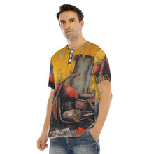 Load image into Gallery viewer, Men&#39;s Short Sleeve T-shirt With Button Closure #y207
