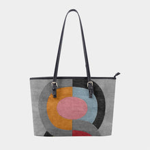 Load image into Gallery viewer, Women&#39;s Tote Bag | PU 331 silver abstract
