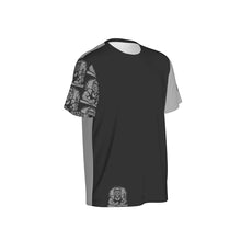 Load image into Gallery viewer, All-Over Print Men&#39;s O-Neck Sports T-Shirt grey and black Leo print
