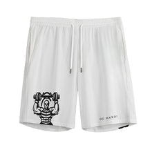 Load image into Gallery viewer, All-Over Print Men&#39;s Sports Short | 115GSM Cotton poplin white skull weightlifting theme
