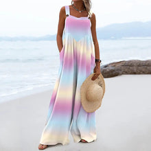 Load image into Gallery viewer, Summer Printed Sleeveless Loose Casual Sling Wide Leg for Women Jumpsuit
