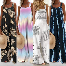 Load image into Gallery viewer, Summer Printed Sleeveless Loose Casual Sling Wide Leg for Women Jumpsuit
