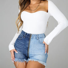 Load image into Gallery viewer, Washed Yin Yang Long Zipper Slimming High Waist Street Women Jeans
