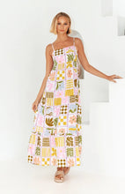 Load image into Gallery viewer, Summer Fresh Printed Personalized Back Cutout Sling Dress
