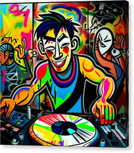 Load image into Gallery viewer, Techno hero - Canvas Print DJ techno music print
